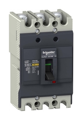 Силовой автомат Schneider Electric Easypact EZC 100, TM-D, 7.5кА, 3P, 60А
