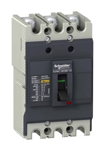 Силовой автомат Schneider Electric Easypact EZC 100, TM-D, 15кА, 3P, 15А