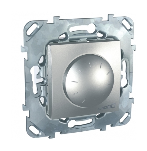 Светорегулятор поворотно-нажимной Schneider Electric UNICA, 1-10В, 400 Вт, алюминий