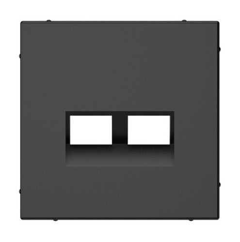 Systeme Electric ArtGallery Базальт Накладка двойная для информационных функций типа Keystone