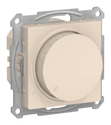 Светорегулятор поворотно-нажимной ATLASDESIGN, 630 Вт, для LED 10-315 Вт/ВА, бежевый